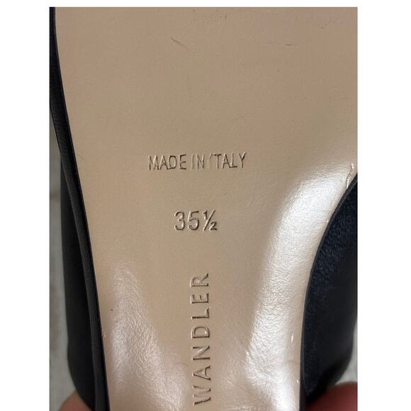 Wandler Women’s 35.5 / US 5 Julio Black Leather Mules Italian Designer Heels New - Picture 7 of 8